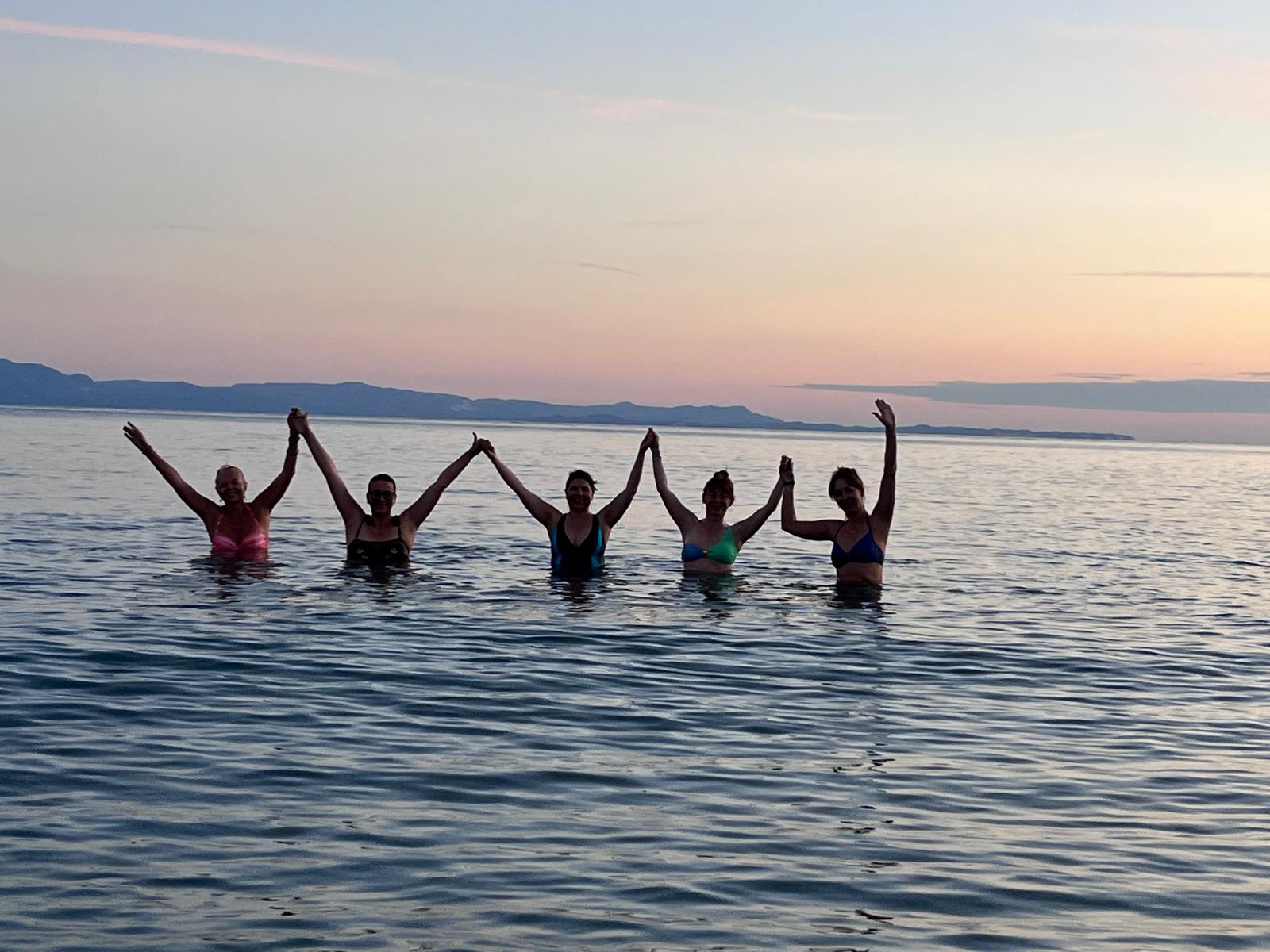 Sunset swim in the Ionian sea